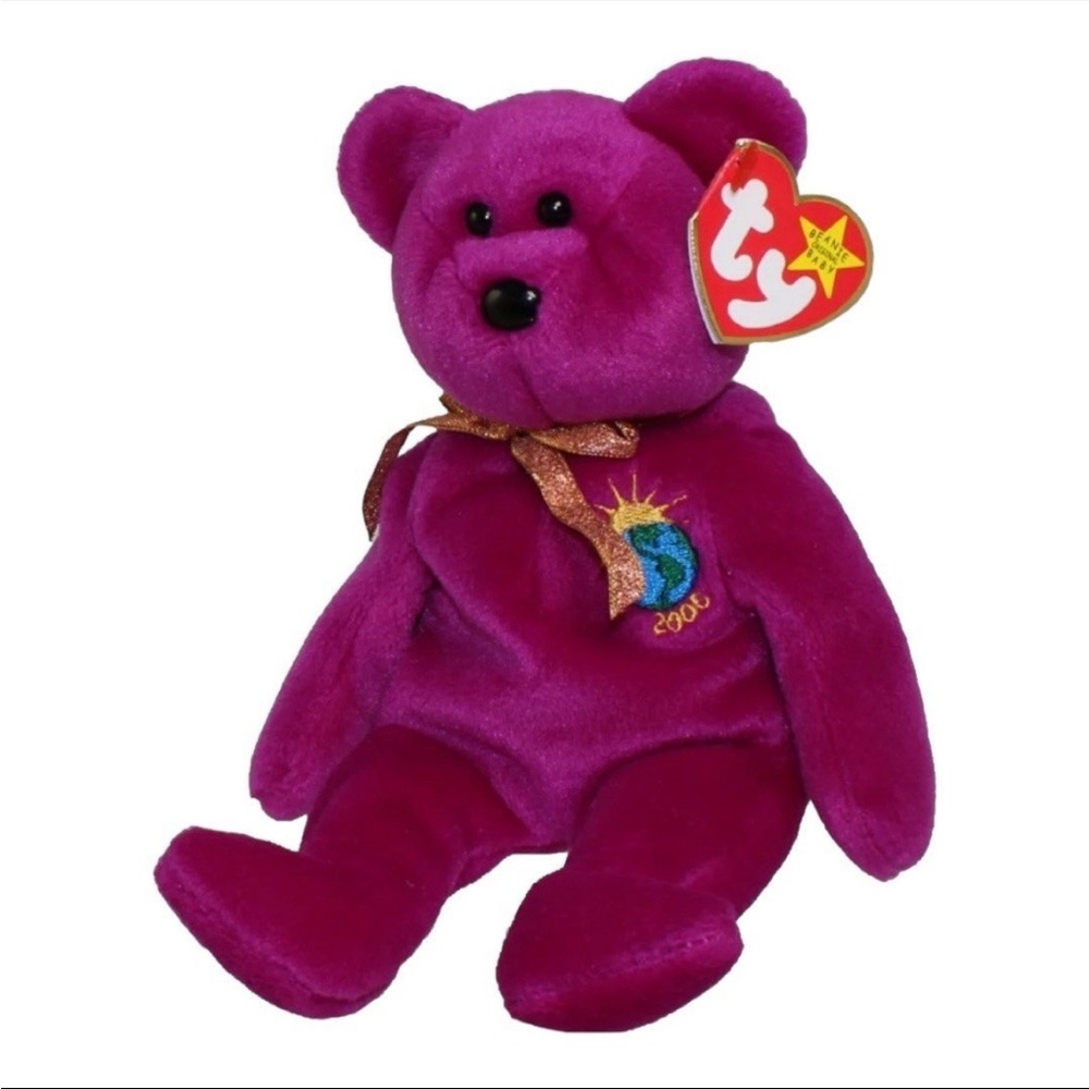 Ty Purple Teddy Bear Plush Toy